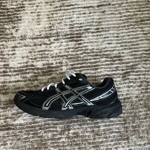 Asics Black and Silver Athletic Shoes